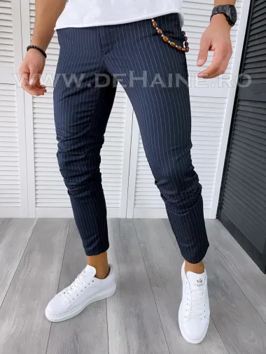 Pantaloni barbati casual regular fit in dungi B1751 P18-7